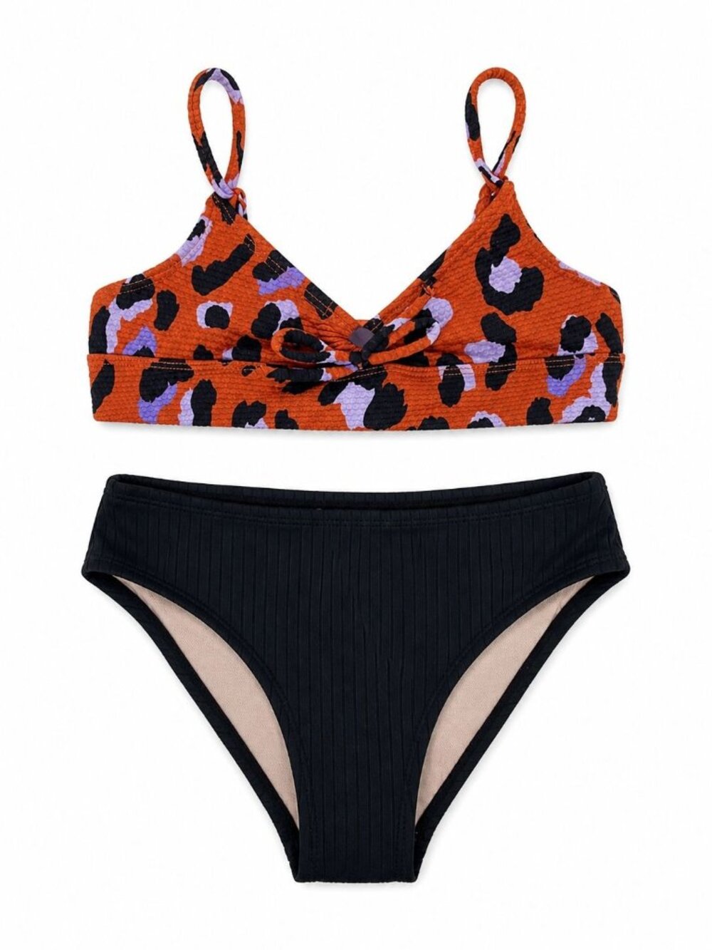 Art Class Girls size Medium 8 Leopard & Black Bikini Swimsuit NEW with tags